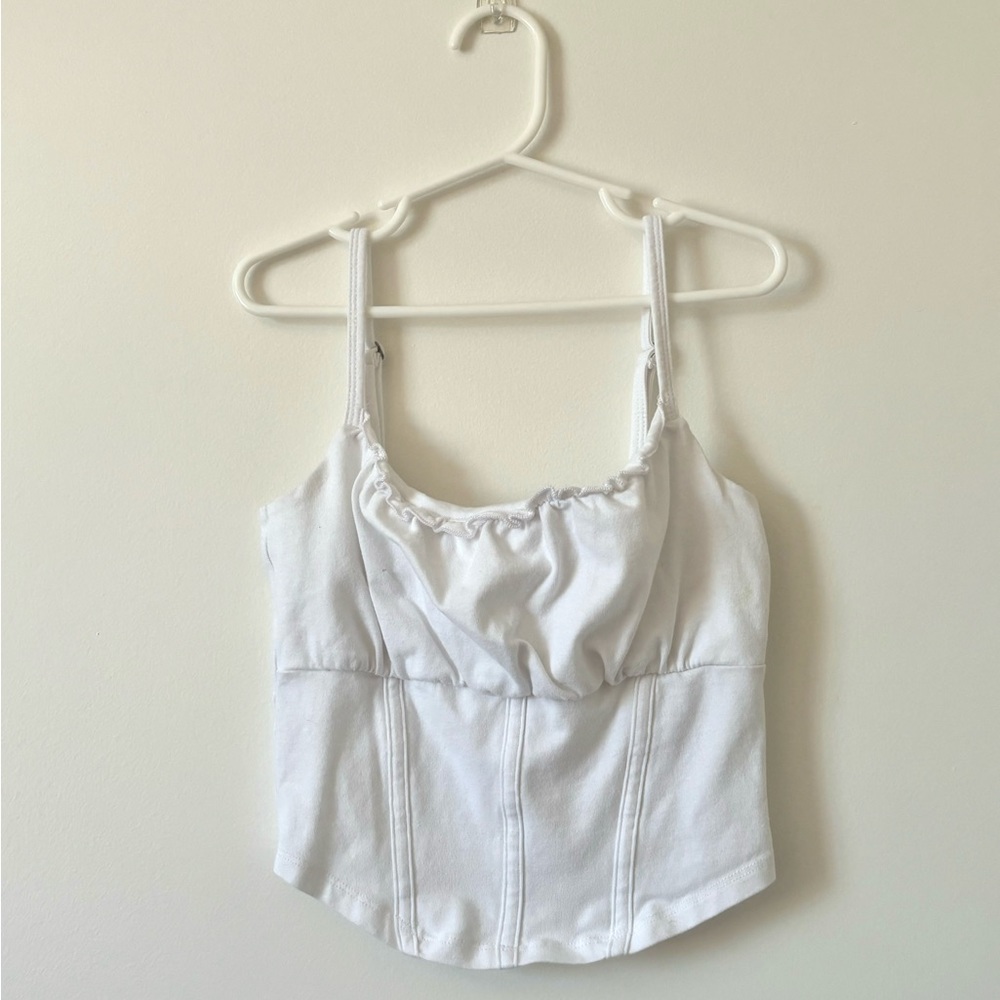 Hollister white tank top